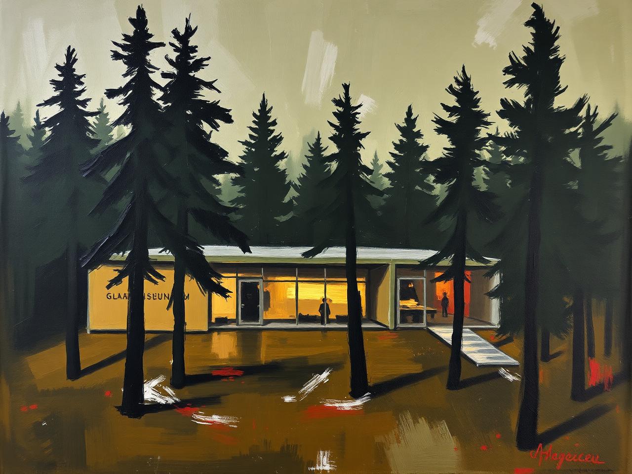Glasmuseum Frauenau, expressionistisches Gemälde
