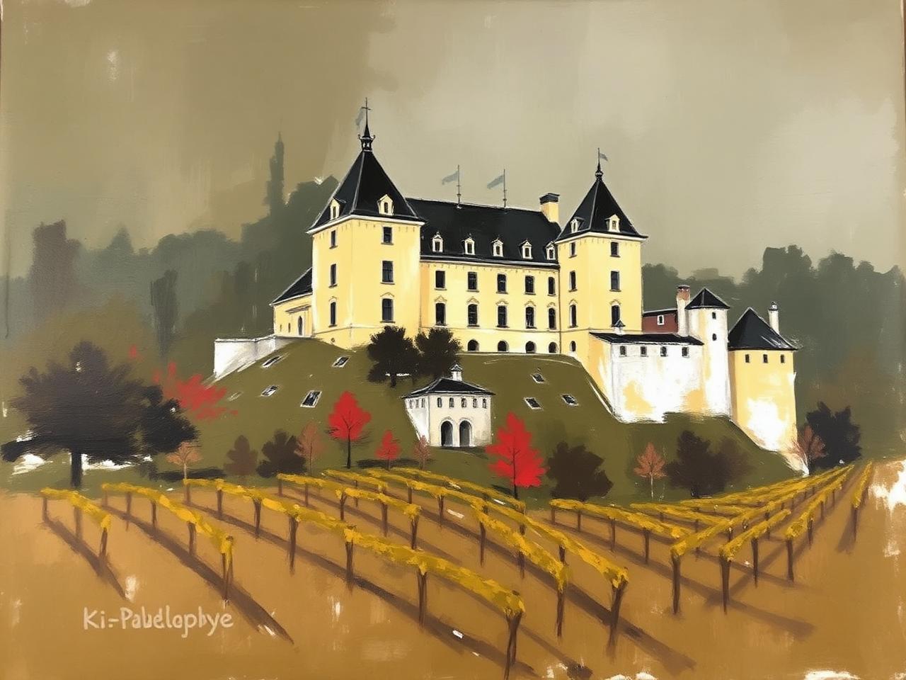 Schloss Gobelsburg, expressionistisches Gemälde
